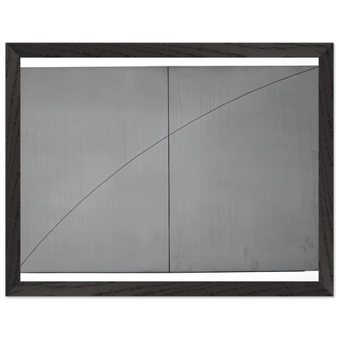A CURVED LINE WITHIN TWO DISTORTED RECTANGLES 1978 by Robert Mangold — Framed art print at Zephyeer