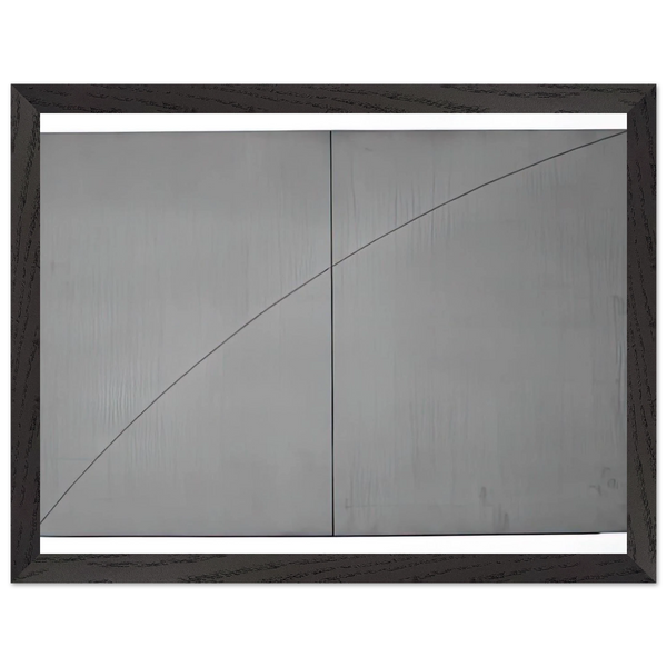 A CURVED LINE WITHIN TWO DISTORTED RECTANGLES 1978 by Robert Mangold — Framed art print at Zephyeer