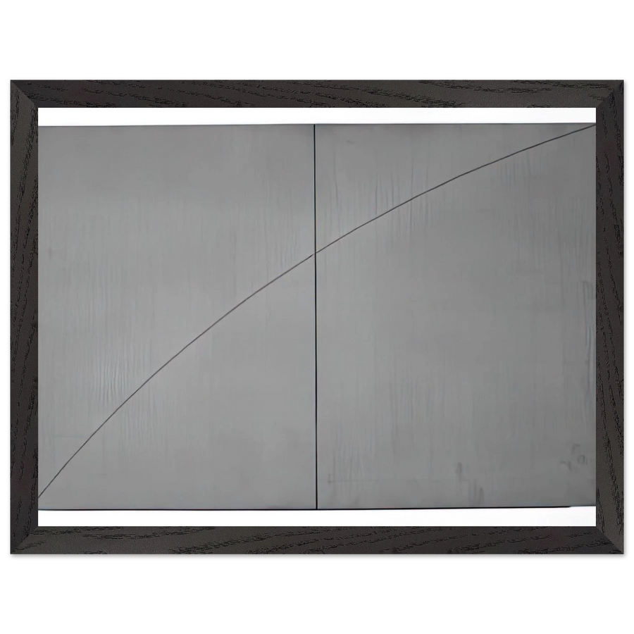 A CURVED LINE WITHIN TWO DISTORTED RECTANGLES 1978 by Robert Mangold — Framed art print at Zephyeer