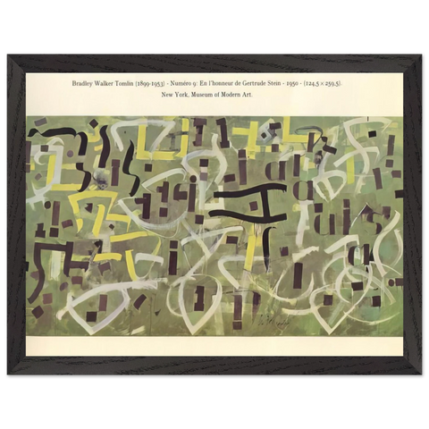 Number 9. In Praise of Gertrude Stein - 1950 by Bradley Walker Tomlin — Framed art print at Zephyeer