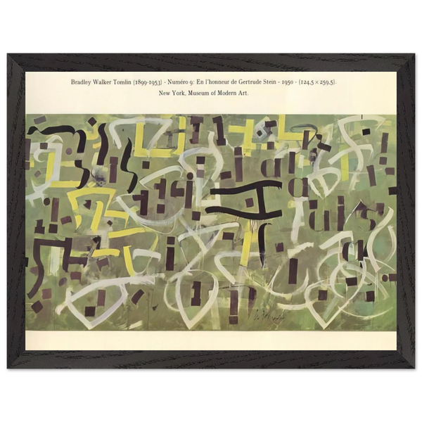 Number 9. In Praise of Gertrude Stein - 1950 by Bradley Walker Tomlin — Framed art print at Zephyeer