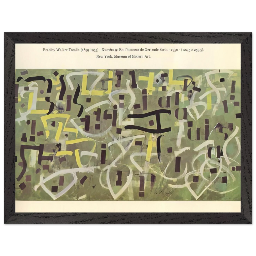 Number 9. In Praise of Gertrude Stein - 1950 by Bradley Walker Tomlin — Framed art print at Zephyeer