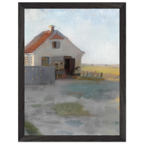 A COTTAGE ON THE MOOR NEAR SKAGEN by ZEPHYEER — Framed art print at Zephyeer
