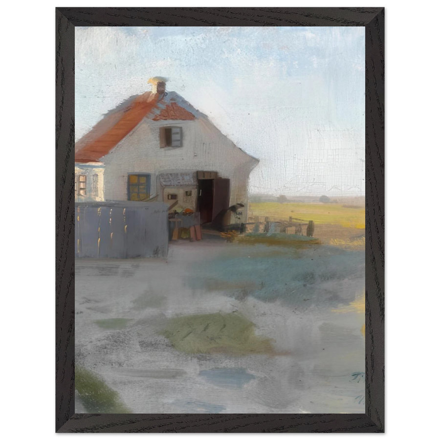A COTTAGE ON THE MOOR NEAR SKAGEN by ZEPHYEER — Framed art print at Zephyeer