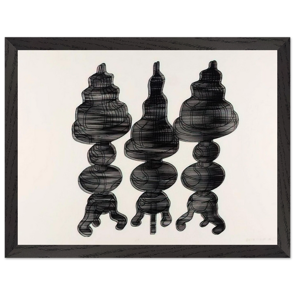 3 Cakes on Swivel Chairs - 1971 by Dieter Roth — Framed art print at Zephyeer