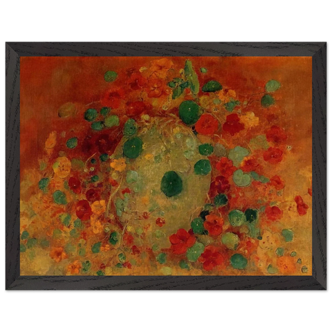 NASTURTIUMS by Odilon Redon — Framed art print at Zephyeer