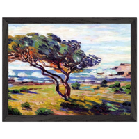 Rafales de vent, Le Brusc - 1911 - Armand Guillaumin Framed Poster - 30x40 cm / 12x16" inches | Armand Guillaumin Framed Art Print