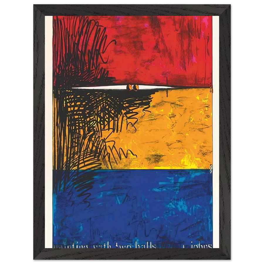 PAINTING WITH TWO BALLS ULAE 87 by Jasper Johns — Framed art print at Zephyeer