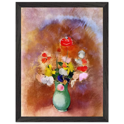 POPPIES IN A VASE by Odilon Redon — Framed art print at Zephyeer