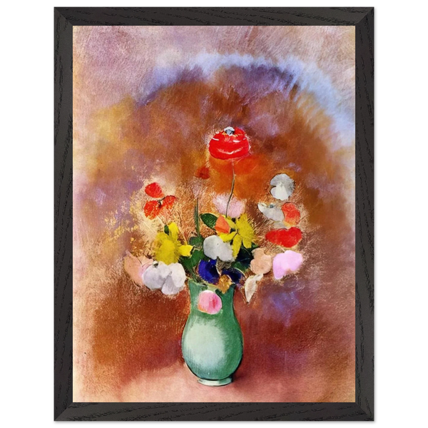 POPPIES IN A VASE by Odilon Redon — Framed art print at Zephyeer