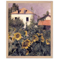 SUNFLOWERS IN THE GARDEN AT PETIT GENNEVILLIERS by Gustave Caillebotte — Framed art print at Zephyeer