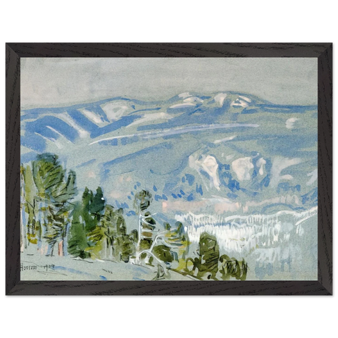 Looking towards Mount Adams from Mount Hood by Childe Hassam — Framed art print at Zephyeer