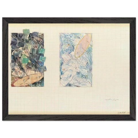 Sad and Happy Tidal Wave - 1978 by Jennifer Bartlett — Framed art print at Zephyeer