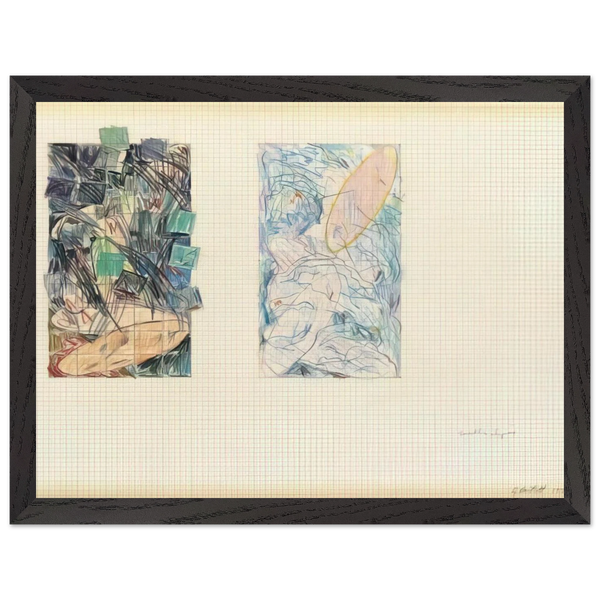 Sad and Happy Tidal Wave - 1978 by Jennifer Bartlett — Framed art print at Zephyeer
