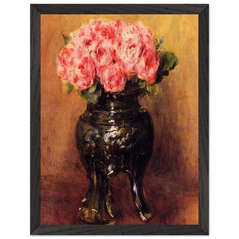 Roses in a China Vase by Pierre-Auguste Renoir — Framed art print at Zephyeer