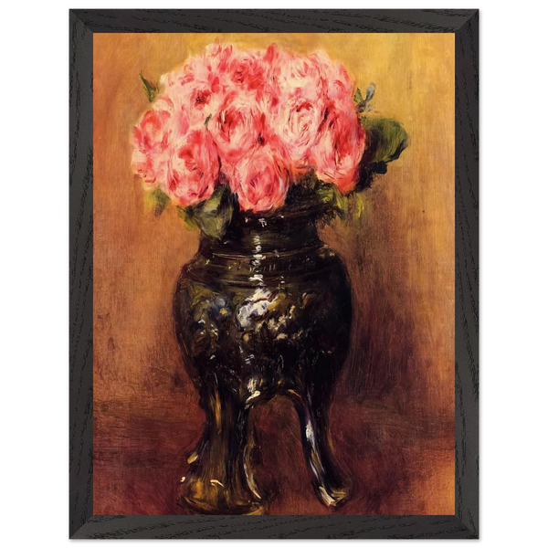 Roses in a China Vase by Pierre-Auguste Renoir — Framed art print at Zephyeer