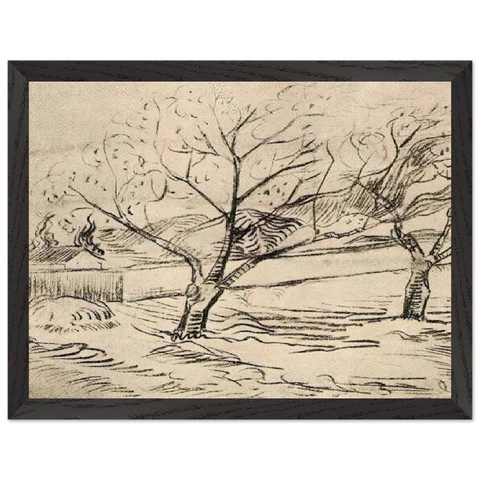 Two Trees by Vincent van Gogh — Framed art print at Zephyeer