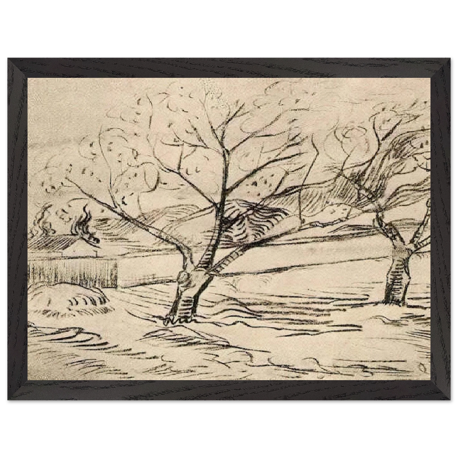 Two Trees by Vincent van Gogh — Framed art print at Zephyeer