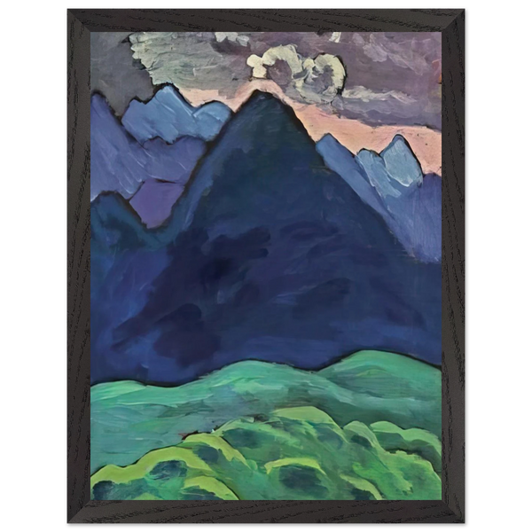 BLAUER KEGELBERG 1930 by Gabriele Munter — Framed art print at Zephyeer