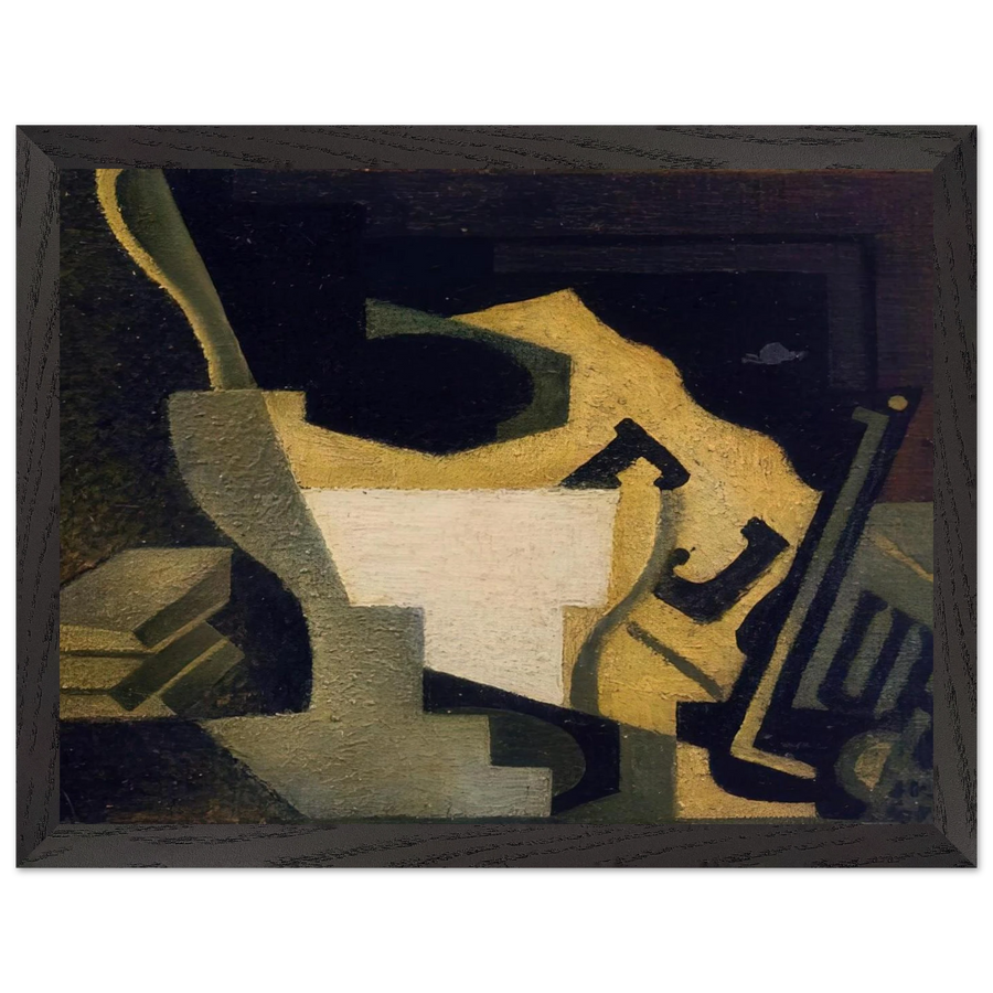 STILL LIFE WITH NEWSPAPER 1918 by Juan Gris — Framed art print at Zephyeer