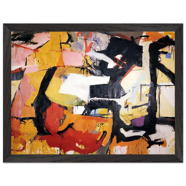 ABSTRACT FORCE HOMAGE TO FRANZ KLINE 1952 by Audrey Flack — Framed art print at Zephyeer