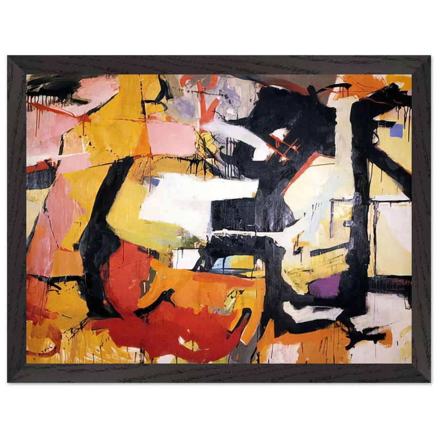 ABSTRACT FORCE HOMAGE TO FRANZ KLINE 1952 by Audrey Flack — Framed art print at Zephyeer