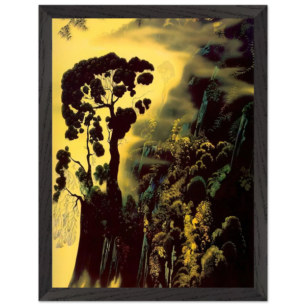 Sunset Silhouette by Eyvind Earle — Framed art print at Zephyeer