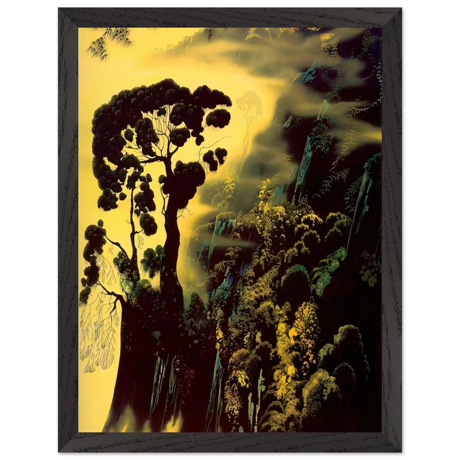 Sunset Silhouette by Eyvind Earle — Framed art print at Zephyeer