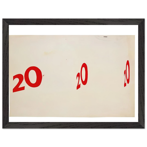 20 20 20 1962 by Edward Ruscha — Framed art print at Zephyeer