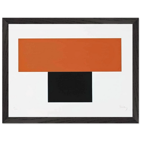 Red-Orange over Black by Ellsworth Kelly — Framed art print at Zephyeer