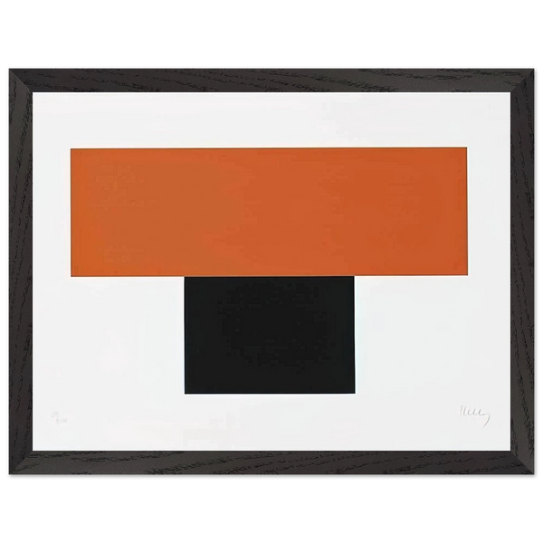 Red-Orange over Black by Ellsworth Kelly — Framed art print at Zephyeer