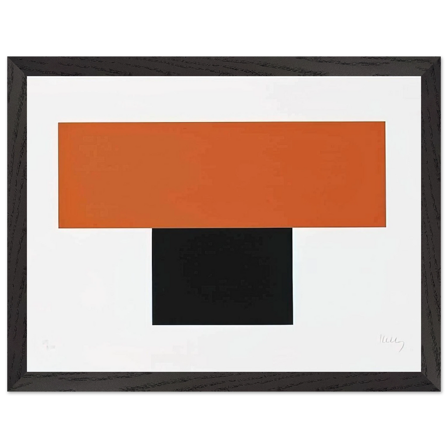 Red-Orange over Black by Ellsworth Kelly — Framed art print at Zephyeer