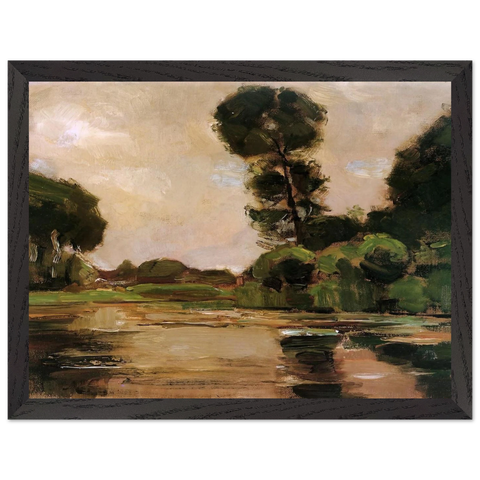 Lonely tree at the Gein Sun by Piet Mondrian — Framed art print at Zephyeer