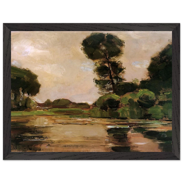 Lonely tree at the Gein Sun by Piet Mondrian — Framed art print at Zephyeer