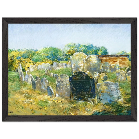 Colonial Graveyard at Lexington by Childe Hassam — Framed art print at Zephyeer