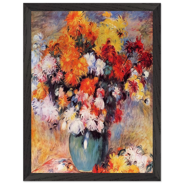 Vase of Chrysanthemums by Pierre-Auguste Renoir — Framed art print at Zephyeer