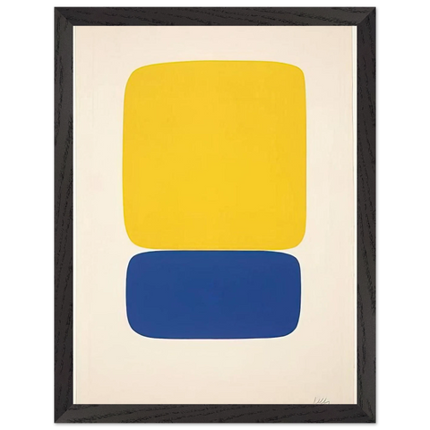 Yellow over Dark Blue by Ellsworth Kelly — Framed art print at Zephyeer