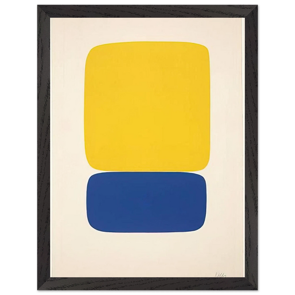 Yellow over Dark Blue by Ellsworth Kelly — Framed art print at Zephyeer