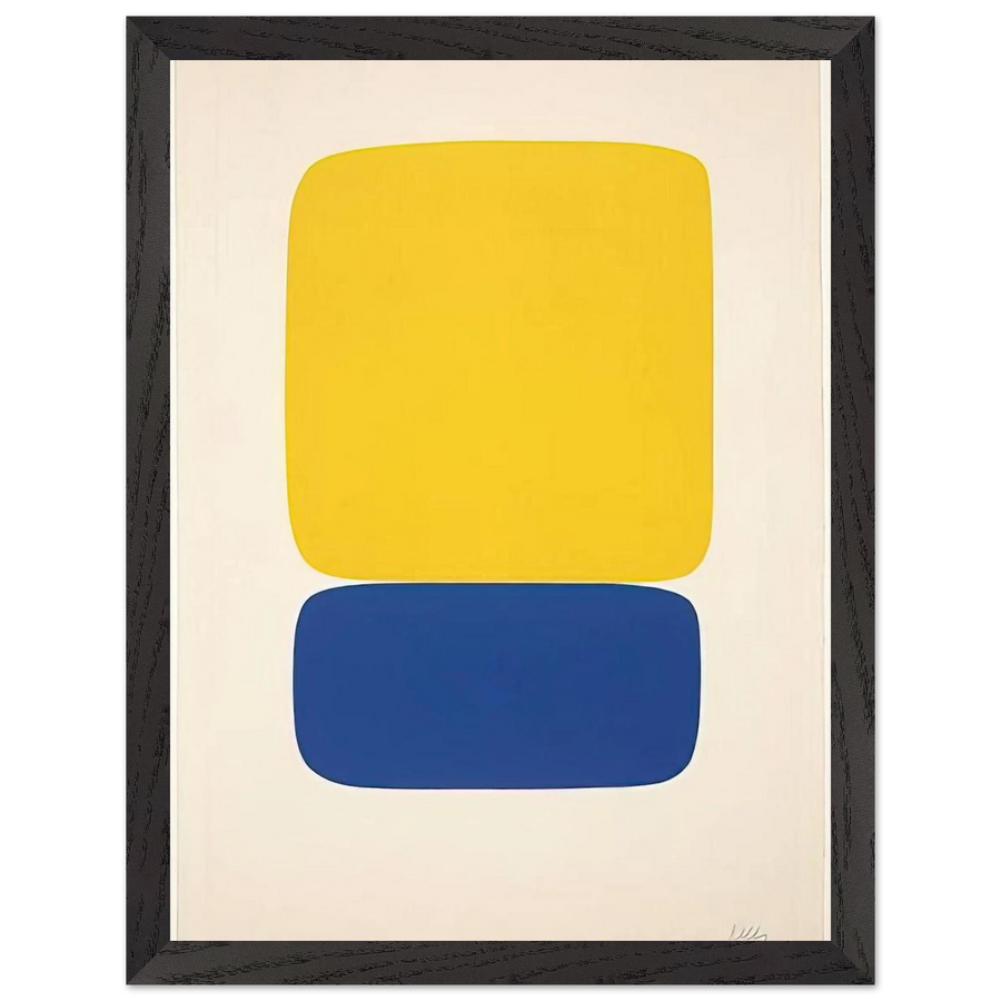 Yellow over Dark Blue by Ellsworth Kelly — Framed art print at Zephyeer