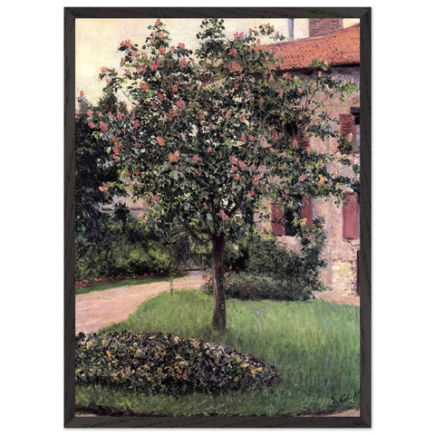 PETIT GENNEVILLIERS FACADE SOUTHEAST OF THE ARTIST S STUDIO OVERLOOKING THE GARDEN SPRING by Gustave Caillebotte — Framed art print at Zephyeer
