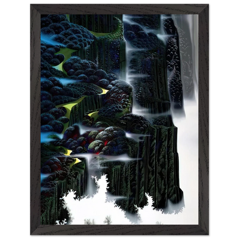 Sea Cliffs Rising by Eyvind Earle — Framed art print at Zephyeer