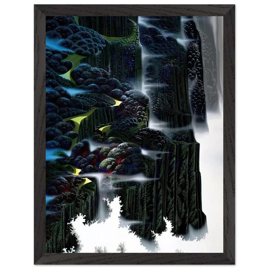 Sea Cliffs Rising by Eyvind Earle — Framed art print at Zephyeer