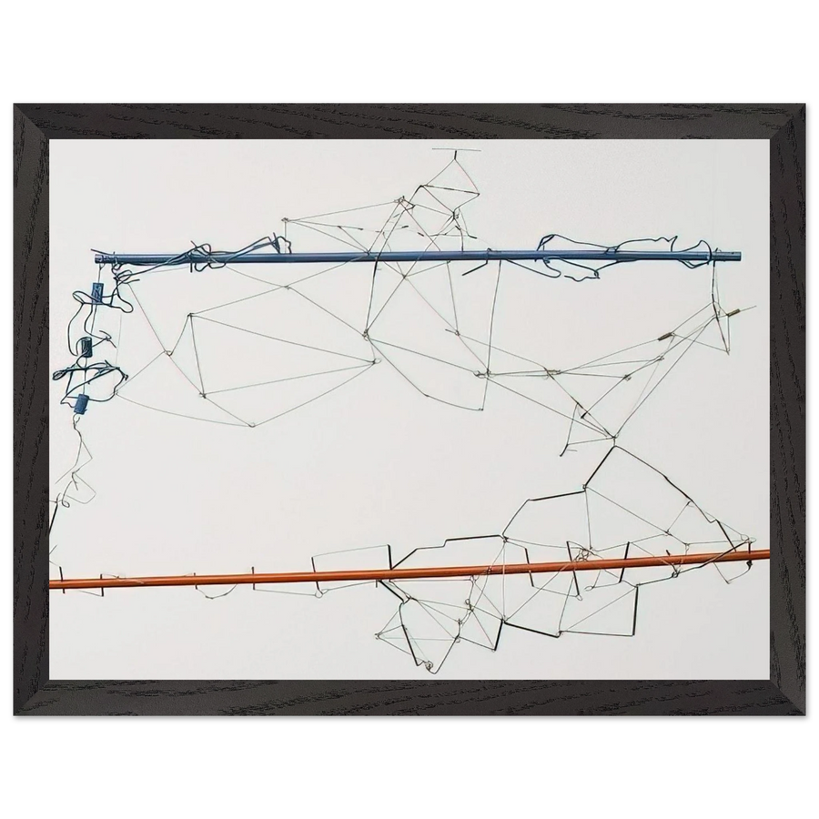 Drawing without Paper 8425 and 8426 - 1984 by Gego — Framed art print at Zephyeer