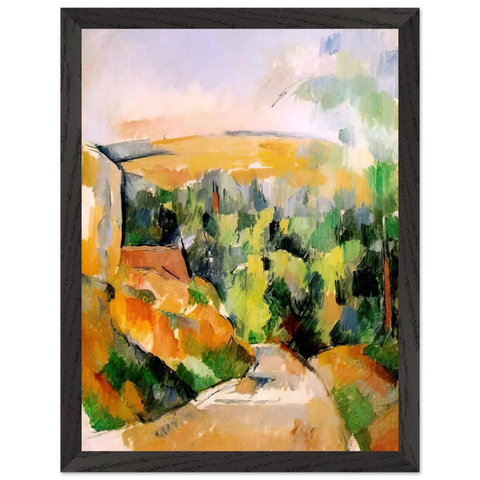 The Bend in the road by Paul Cézanne — Framed art print at Zephyeer