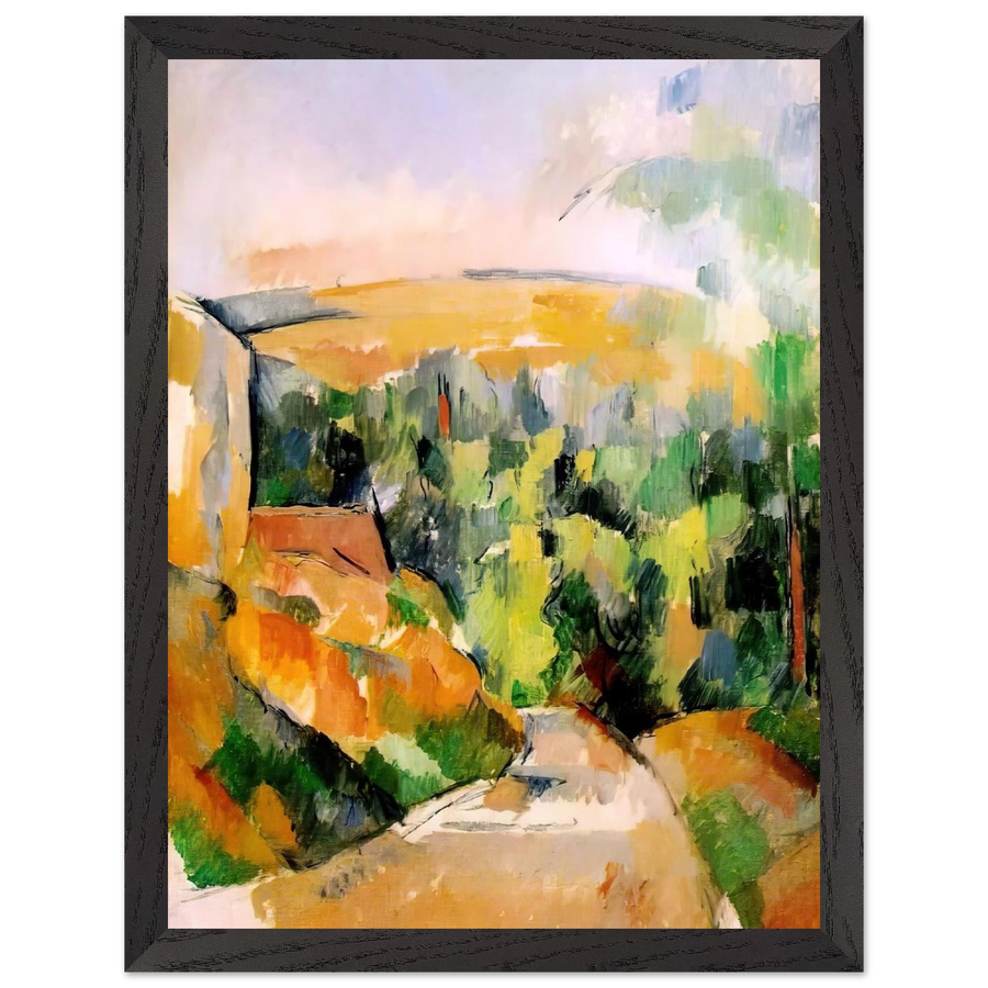 The Bend in the road by Paul Cézanne — Framed art print at Zephyeer