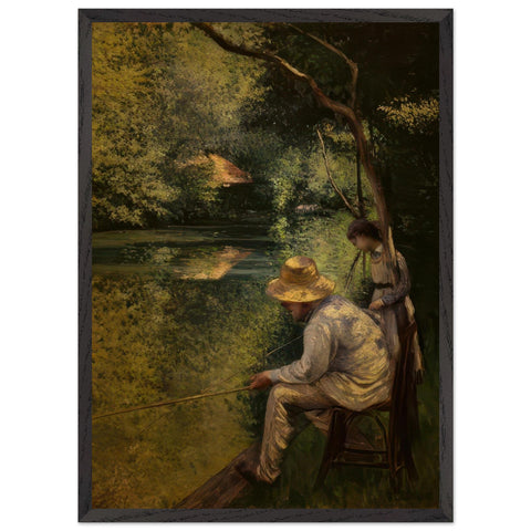 ANGLING 1878 by Gustave Caillebotte — Framed art print at Zephyeer