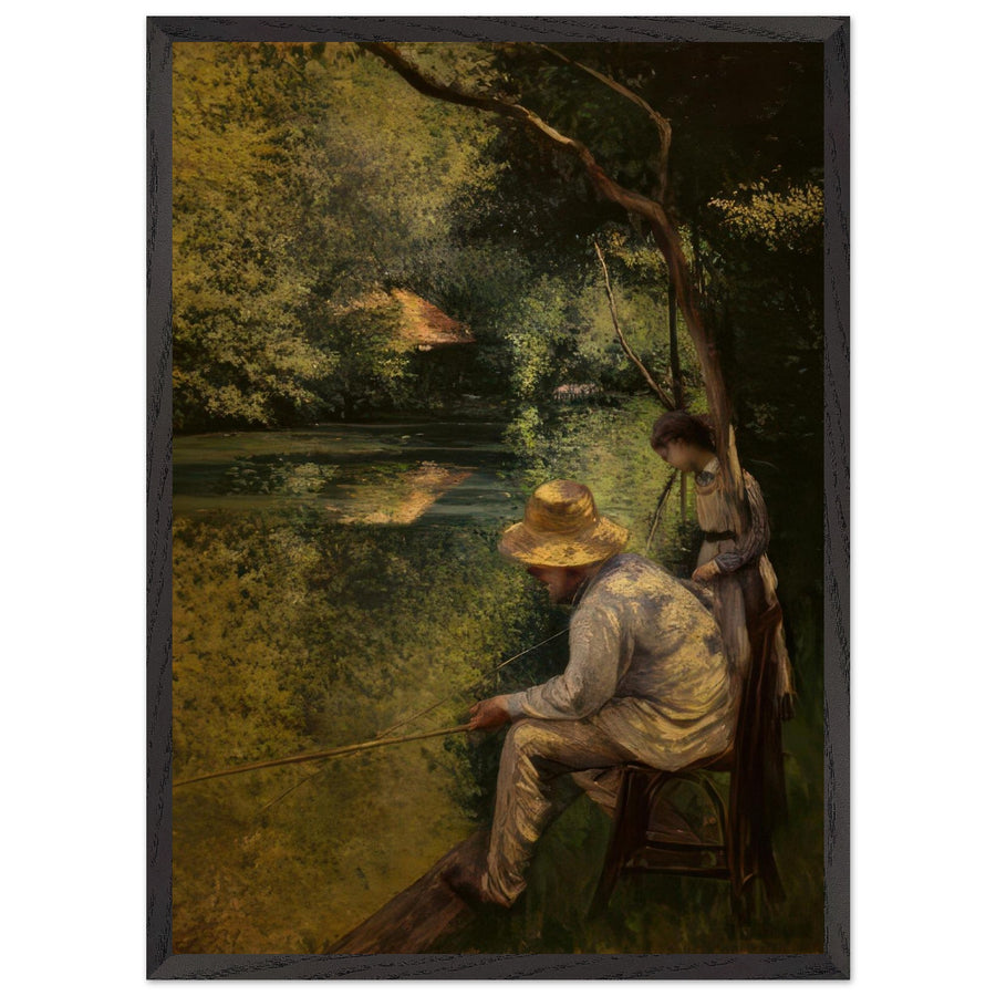 ANGLING 1878 by Gustave Caillebotte — Framed art print at Zephyeer