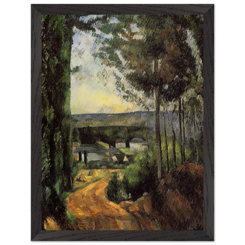 Road, Trees and Lake by Paul Cézanne — Framed art print at Zephyeer