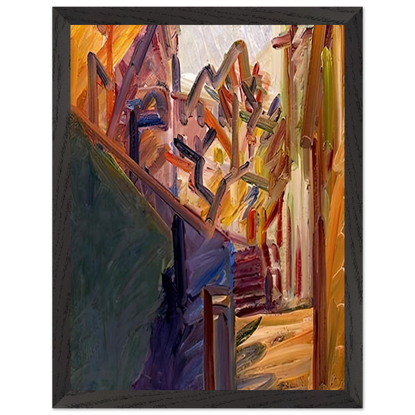 Albero Di Fronte 1 by Frank Auerbach, framed poster