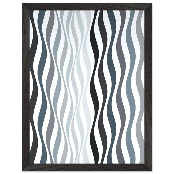Arrest 2 1965 by Bridget Riley, framed poster